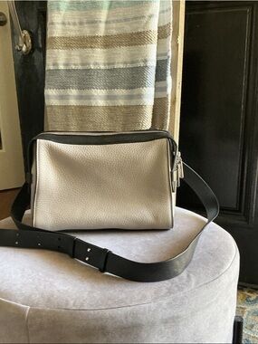 Michael Kors Cream Crossbody with Black Trim